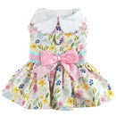 Pastel Meadow Dog Dress with Matching Leash